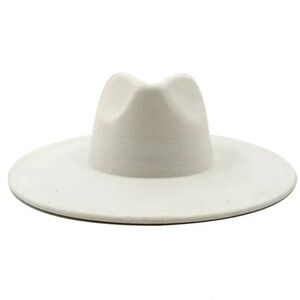 Stylish Cream Wide-Brim Hat